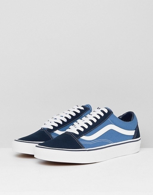 navy old skool vans mens